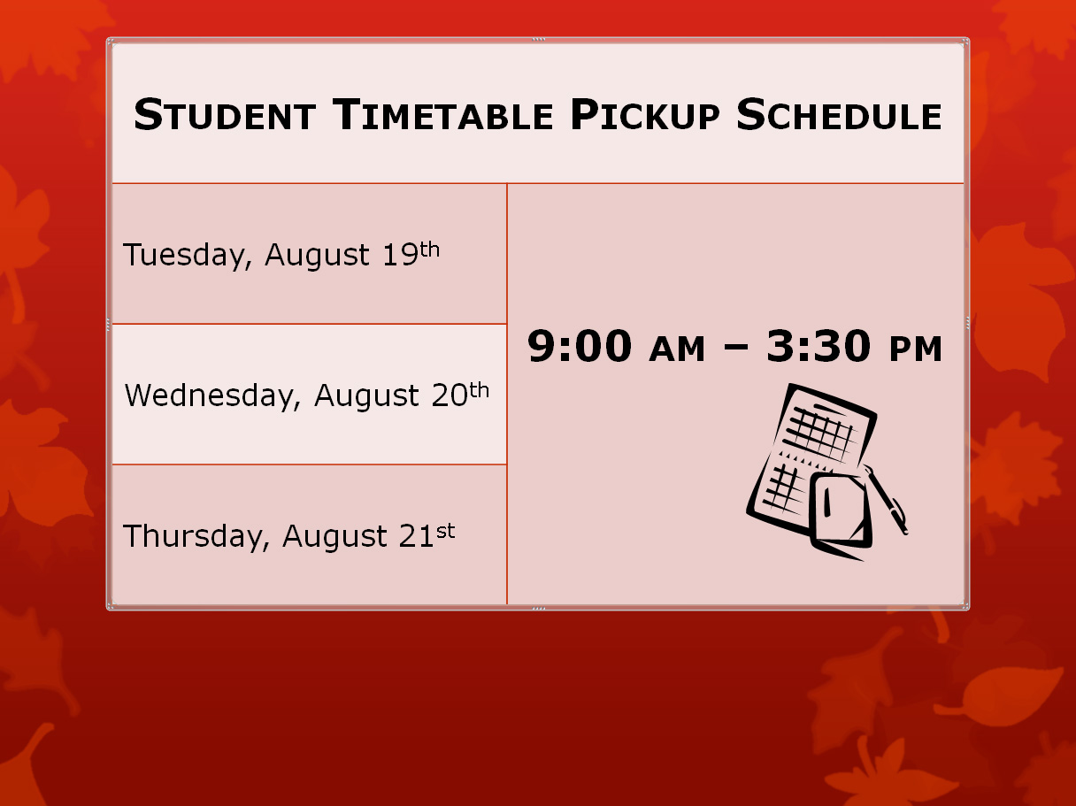 Timetable Pickup