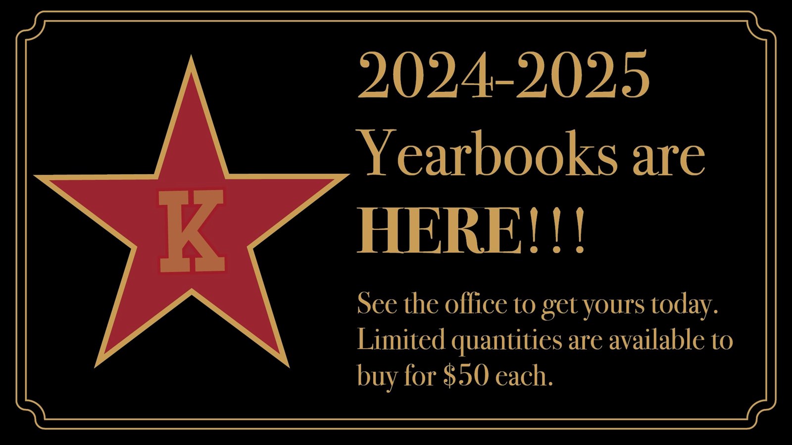 Yearbooks are here