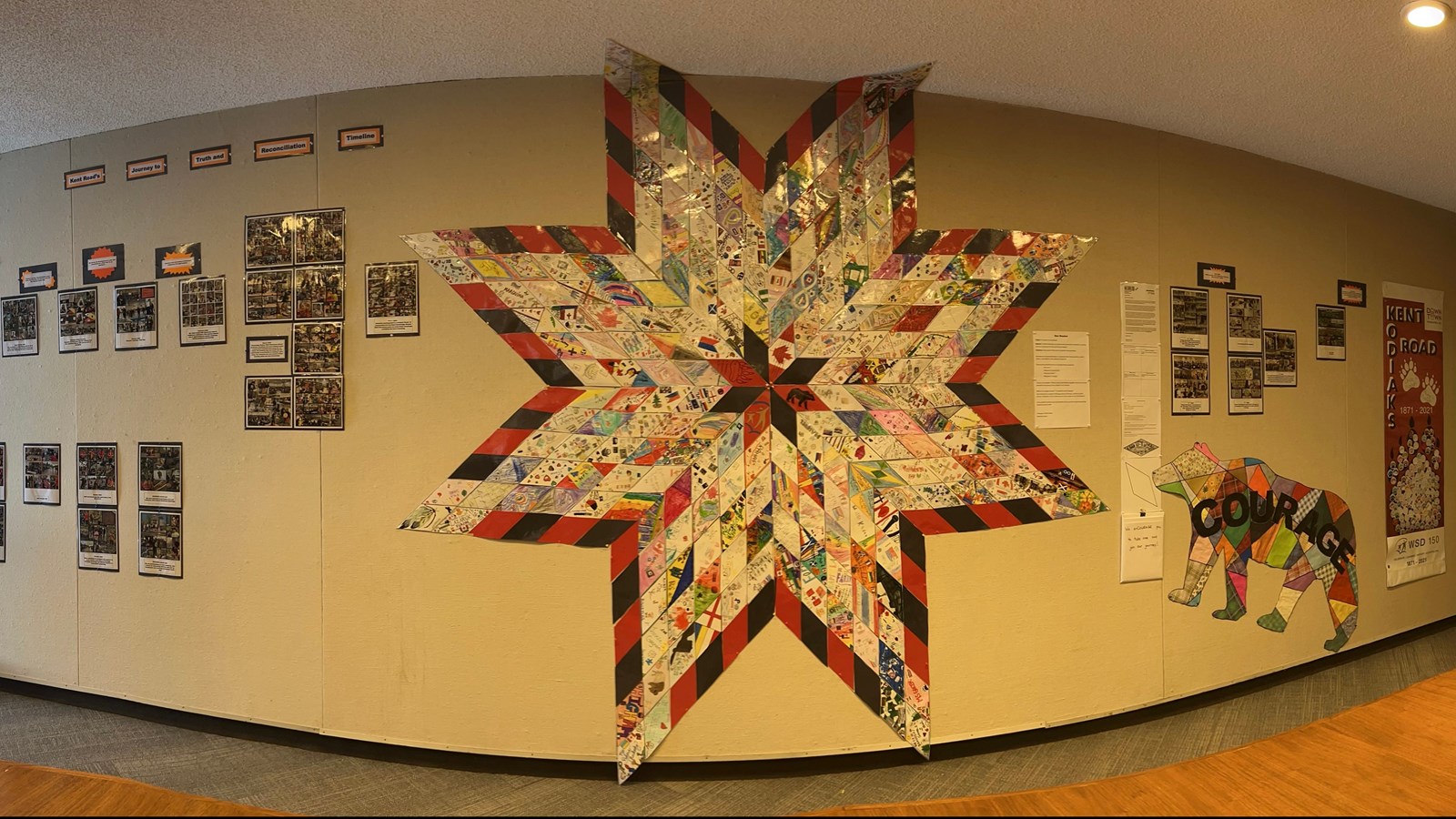 Kent Road Star Blanket on display.
