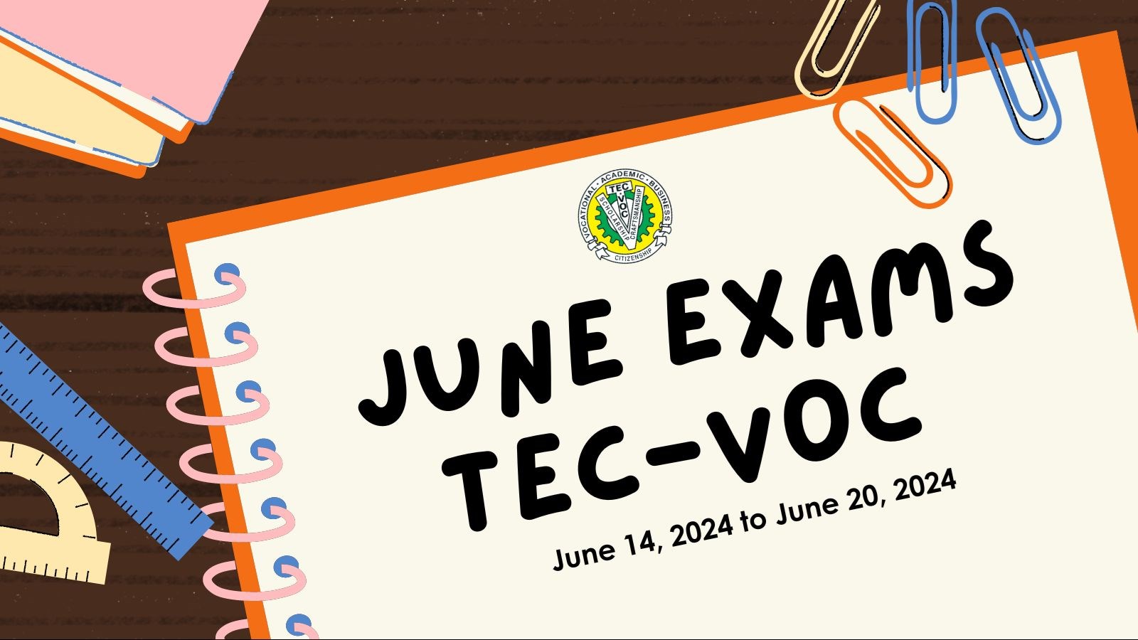 June Exam Schedule