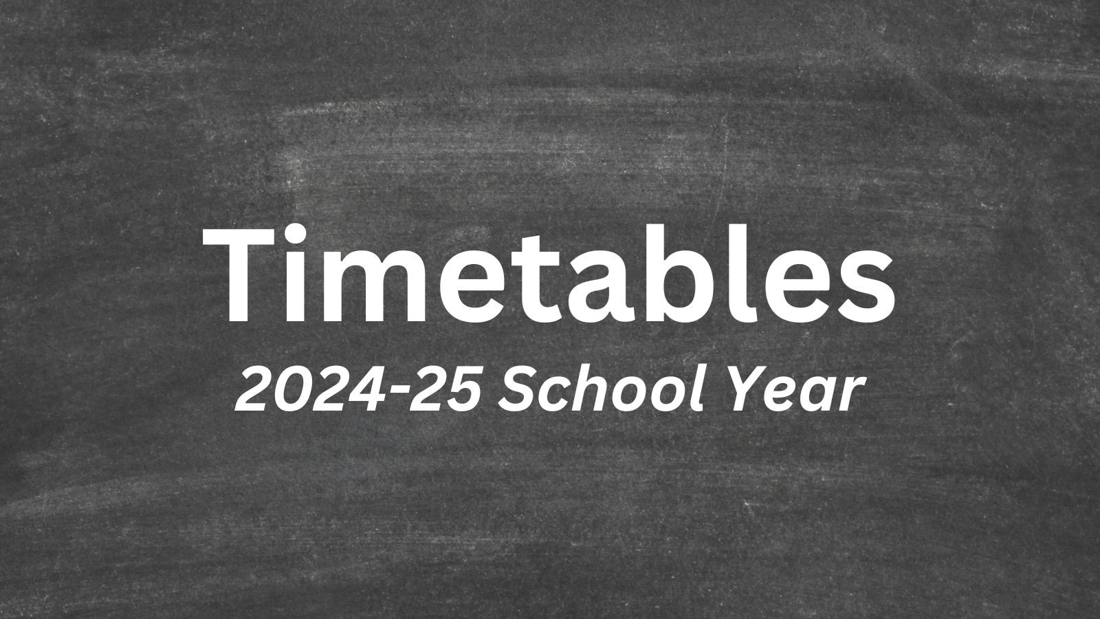 Timetables
