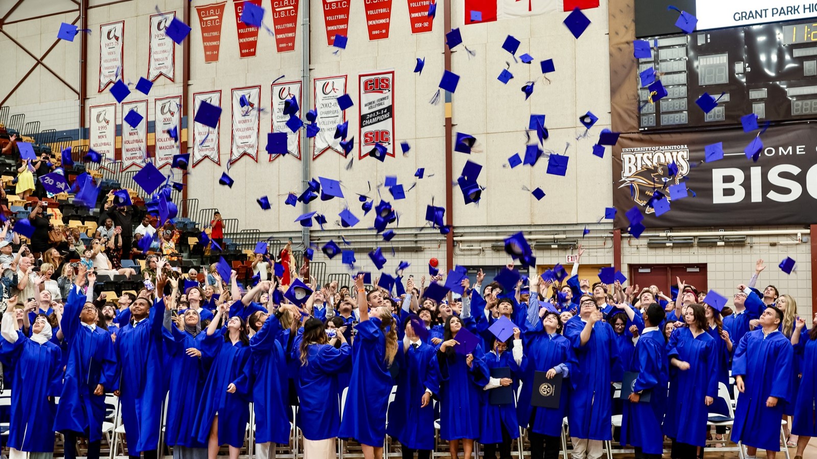 Toss Hat at Grant Park High School Graduation Ceremony