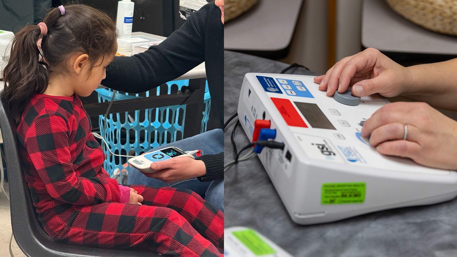 When required, the department’s audiometry technician conducts detailed hearing screenings.
