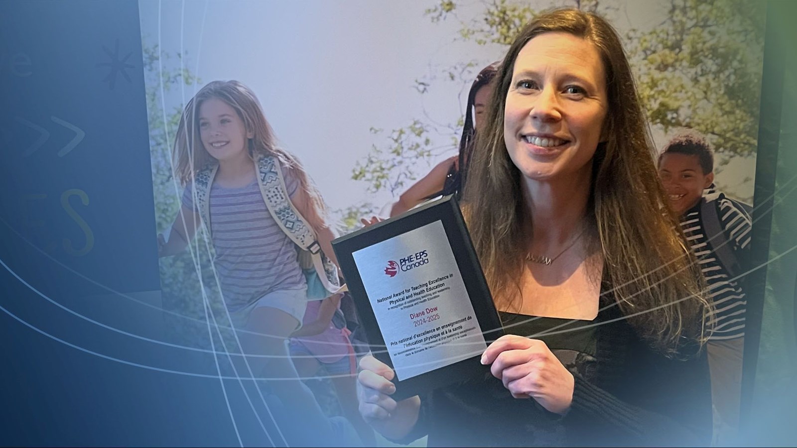 Diane Dow with her national award plaque.