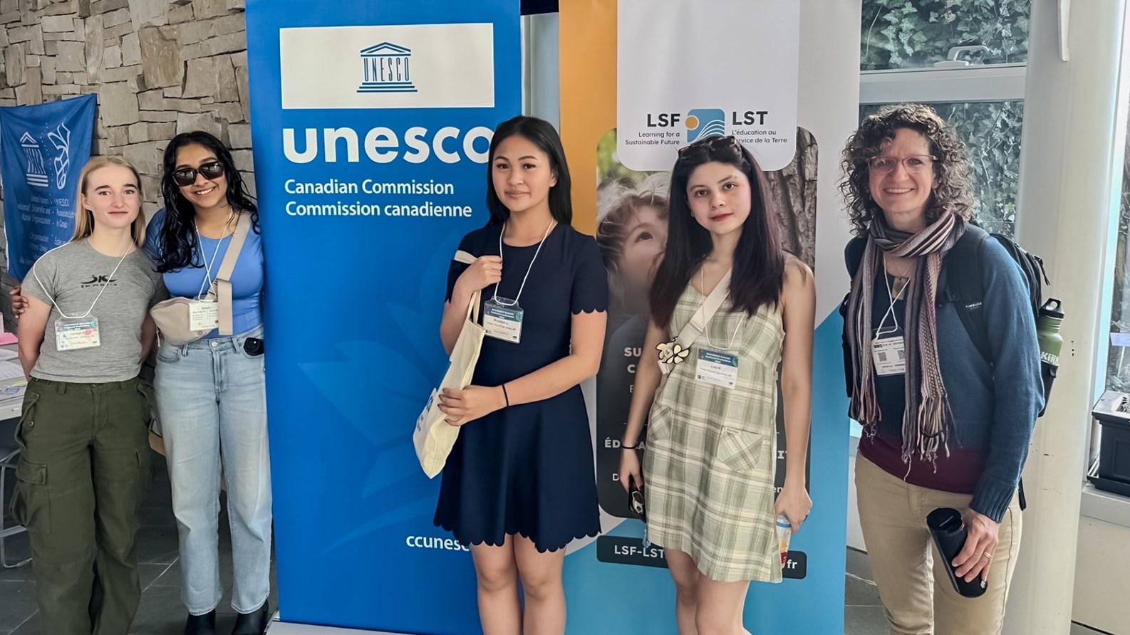Churchill students and their teacher at UNESCO conference!