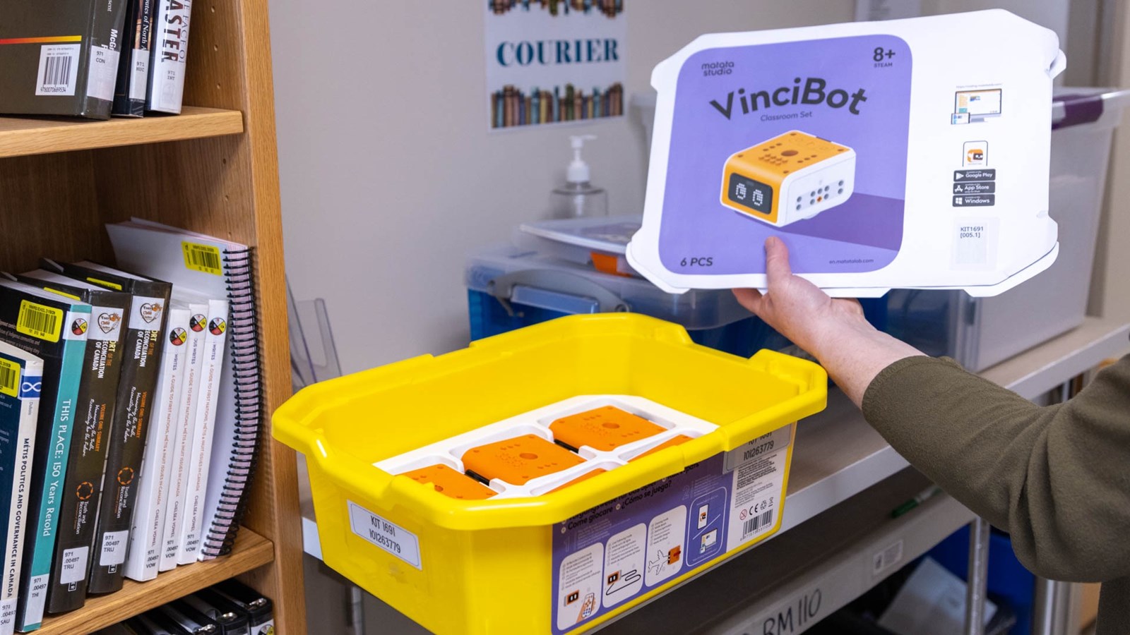 Hands-on robotics kits are available to all schools, giving students interactive ways to explore STEM concepts and problem-solving skills specific to their ages.