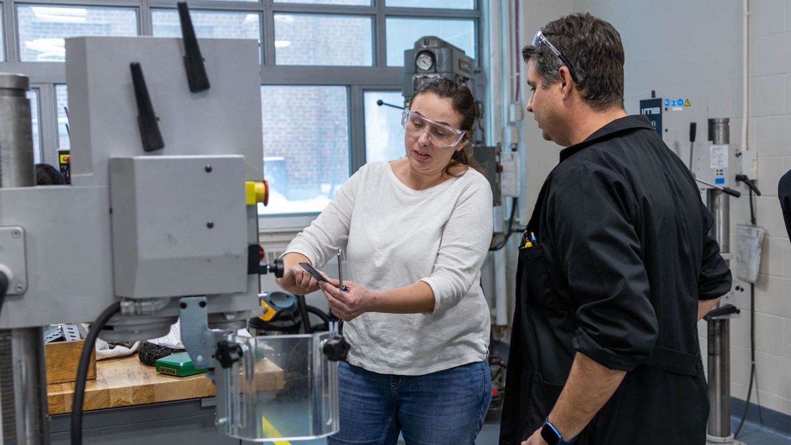 Students engage in hands-on learning AMMOP Program Technology Voc