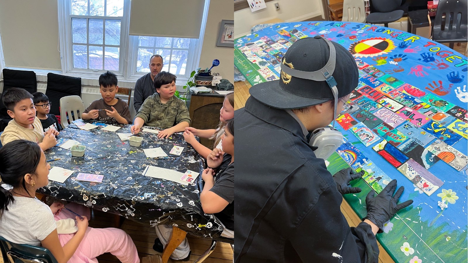 Each-Student-Creates-Individual-Tile-As-Part-Of-Collaborative-Mural