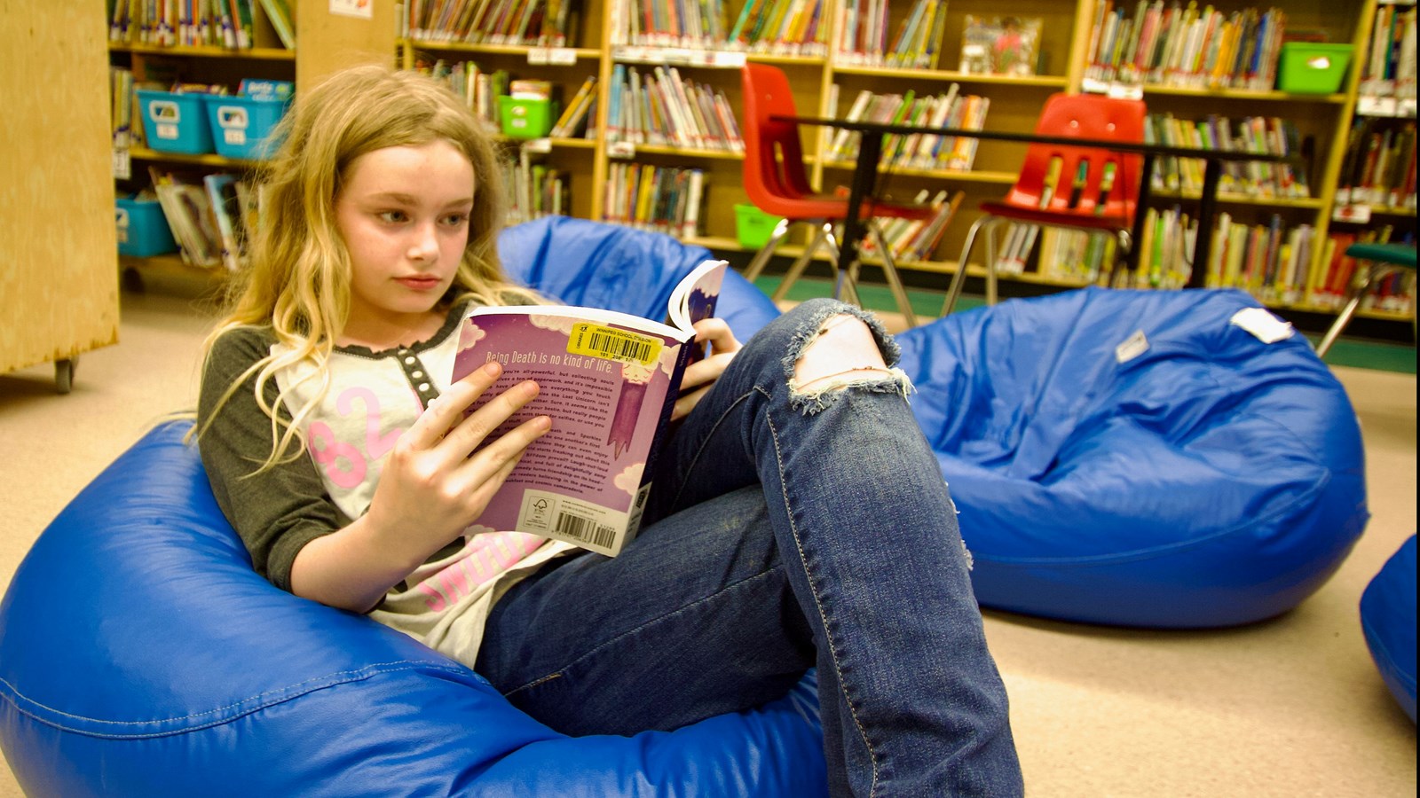 Student reading