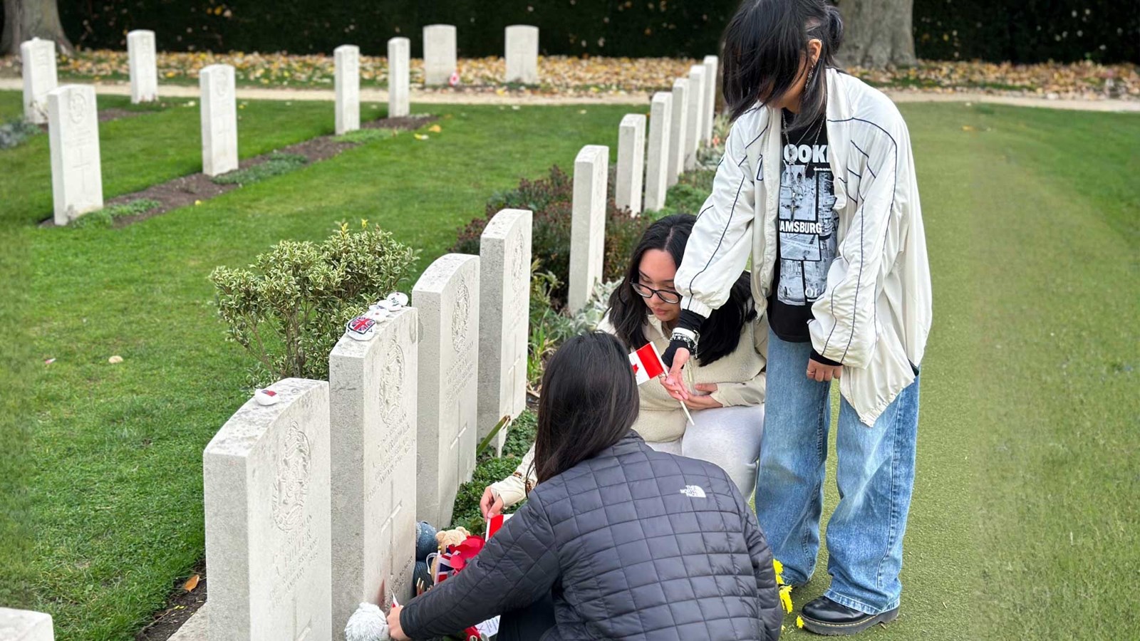 Trisha Elizabeth Jamella Sisler Create students WSD Canadian Battlefield tour